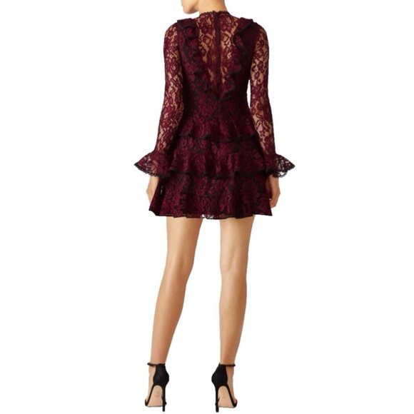 ALEXIS Tracie Dress M Medium Lace Long Sleeve Tiered Ruffle Whimsigoth $525 - Picture 3 of 16